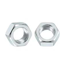 5pcs Hex Nuts - [7/8"-14] Carbon Steel Grade 8 Hardware Nuts, Blue-white