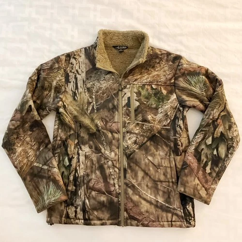 Habit Mens Mossy Oak Break Up Country Camo Fleece Lined Jacket Medium EXCELLENT - product listing photo