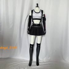 FINAL FANTASY Anime Tifa Lockhart Costume Cosplay Clothes Skirt Vest Halloween
