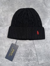 Ralph Lauren Beanie Mütze Schwarz Einheitsgr...