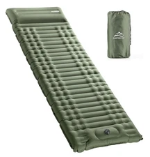 Self Inflating Sleeping Pad for Camping, 4" Ultra-Thick Camping Mattress Pad ...