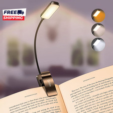 9 LED Rechargeable Book Light for Reading in Bed Eye Caring 3 Color Temperatures