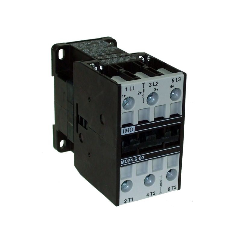 Contacteur tripolaire 11KW pour remplacer un relais défectueux commande bobine 400VAC IMO MC24