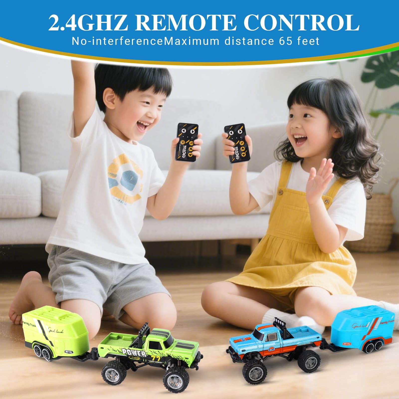 Best RC Truck,164 Scale Monster Truck Remote Control Car with Lights, 24Ghz and