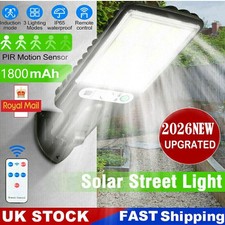 108 LED Solar Street Wall Light PIR Motion Sensor Security Outdoor Garden Lamp