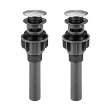 Standard 1-1/4 In. Stainless Steel Bathroom Sink Pop up Drain with Overflow in B