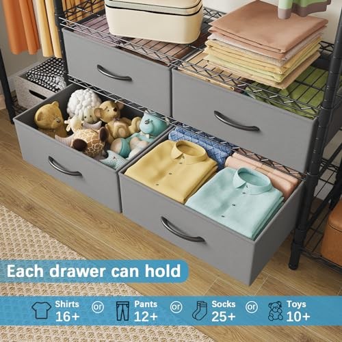 V20 Wire Garment Rack Heavy Duty Clothes Rack, Metal Clothing Rack with 6 - Picture 5 of 7