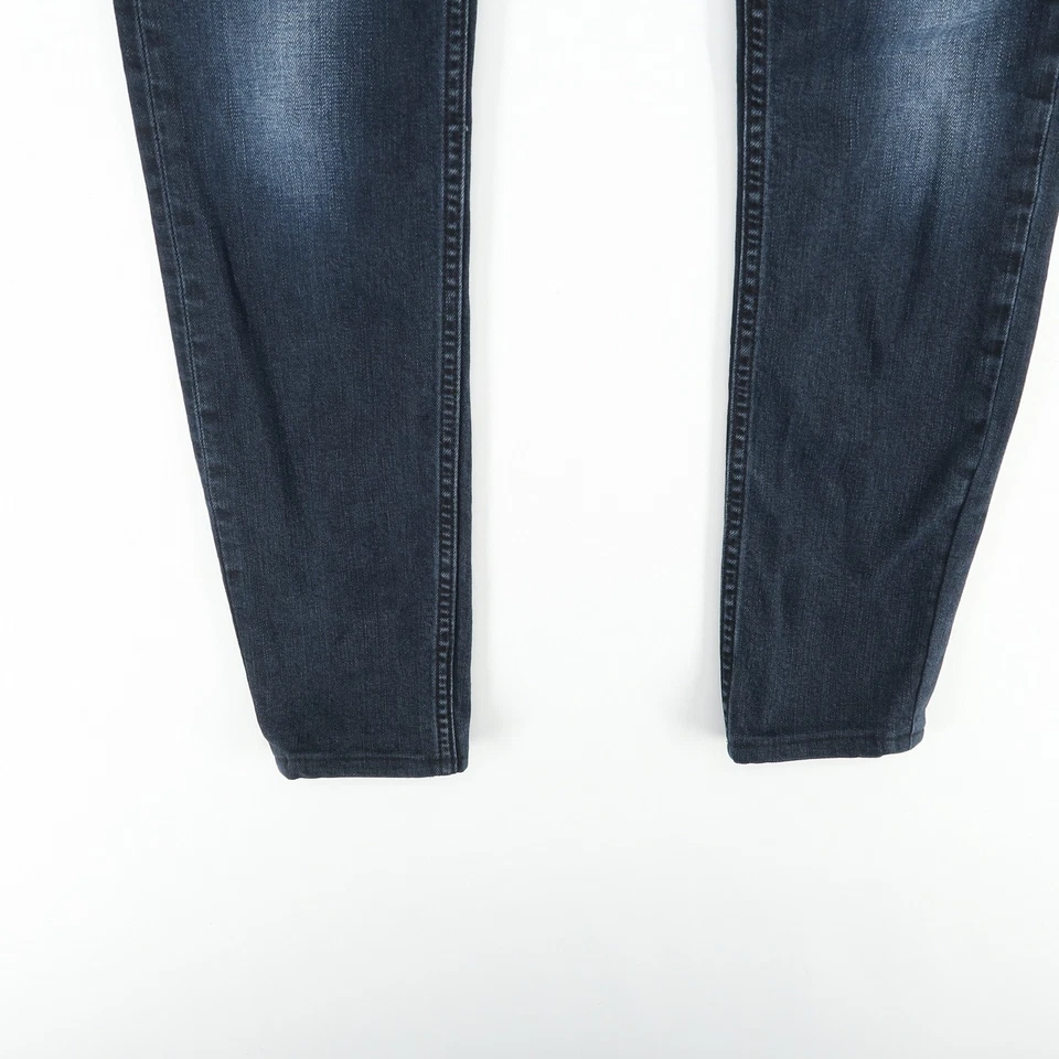 Pantalones de mezclilla elásticos ajustados para mujer Acné 28x32 azul flexible S sótano Foto 3 de 4