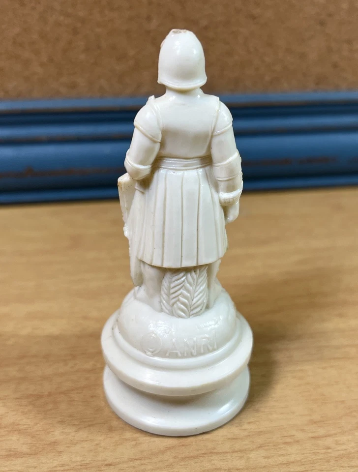 "Pieza de repuesto de ajedrez vintage Anri ES Lowe peón blanco 3,25"" peso aproximado" Foto 2 de 4