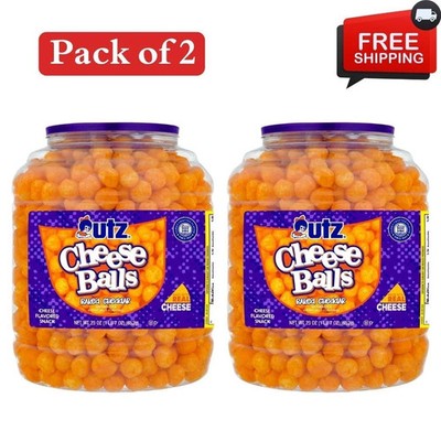 Utz Cheese Balls, 23 oz Barrel. Made With Utz's Signature Family - Pack of 2