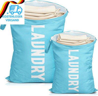 2 Pack Travel Laundry Bag Waterproof with Handle Dirty Clothes Storage Bags with