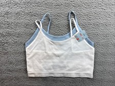 Cat  Jack Girls Youth XL 14 Seamless Brami 2pk White/Blue