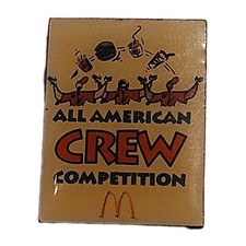 Vintage McDonald's Enameled All American Crew Competition Lapel Hat Pin Read
