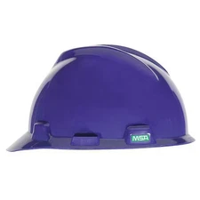 Msa Safety 488398 V-Gard Front Brim Hard Hat, Slotted, Cap Style, Type 1, Class