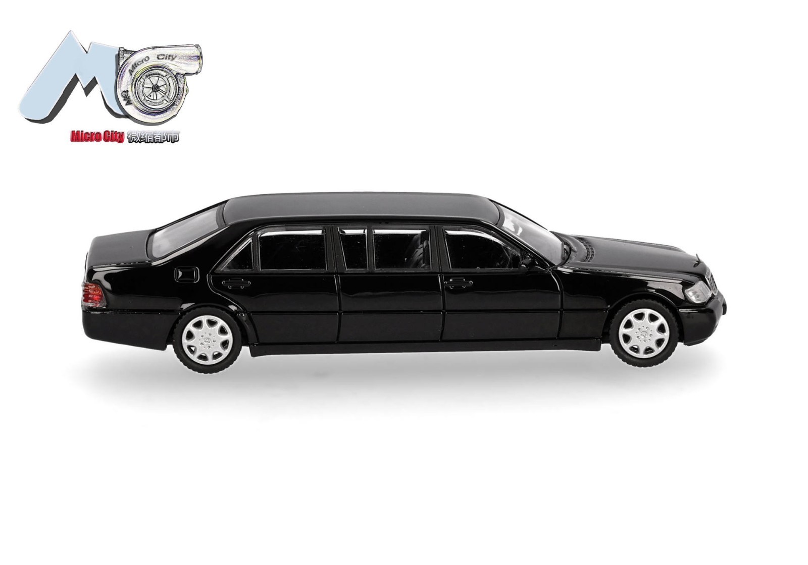 Herpa MicroCity 87MC000103 | Mercedes-Benz S600 Pullmann | nero | 1:87 foto 3