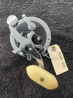 Vintage 1950's Penn Senator 1/0 Fishing Reel White Bakelite Handle EXC See Photo