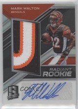 2018 Panini Spectra Radiant Rookie Signatures 47/299 Mark Walton Patch Auto 17a5