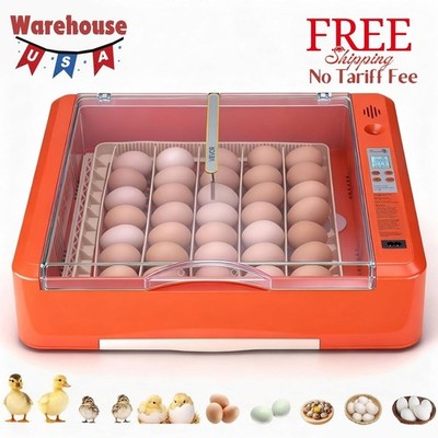 36 Egg Incubator, Automatic Egg Turner with LED Candler & Water Tray