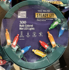 Home Accents 300 Count Multicolor Super Bright Steady Lit Mini LED Lights 88 Ft