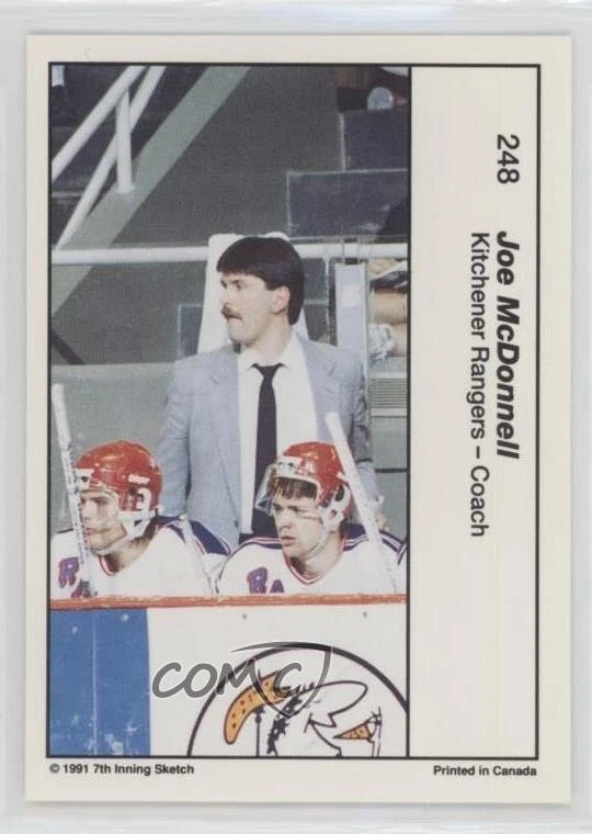 1990-91 7th Inning Sketch OHL Joe McDonnell #248 - Image 2 of 2