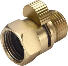 Gold Showe Flow Control Valve, 1/2" NPT Shower Head with Shut off Valve, Brass S