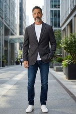 Kenneth Cole Awearness Sport Coat Size 42 Long Blazer Suit Jacket Gray NWT NEW