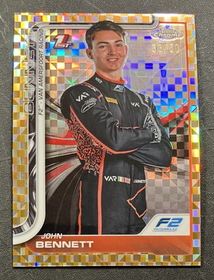 /50 Gold Checker John Bennett 1st Portrait #41 - 2025 Topps Chrome Formula 1 F2