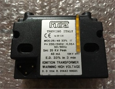 1Pc Fida Ignition Transformer MOD.26/48 33% It For Burner xi