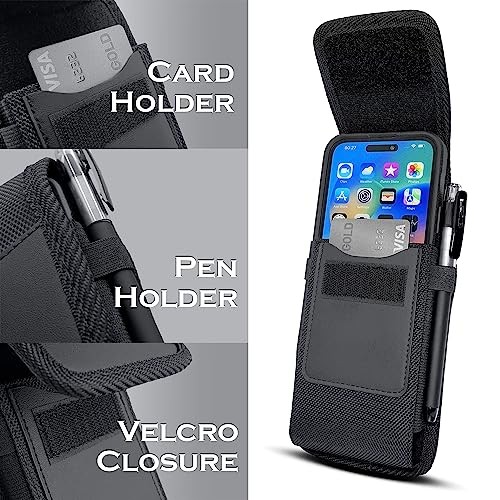 Holster for iPhone 16e, 16, Pro, 15, 14, 13, 12, 11, Xs, 10, X, XR, Small - Photo 4 sur 7