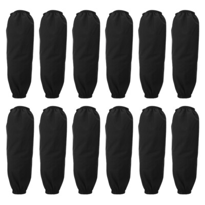 6 Pairs Black Water-proof Oversleeves Kitchen Sleeves Gadgets for Restaurant