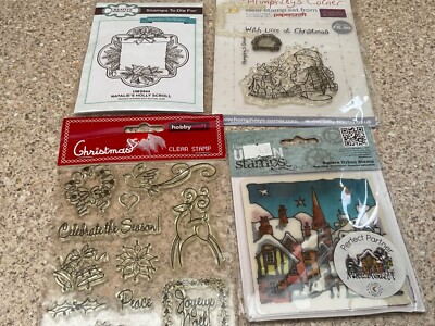 Bastelstempel x 4 Weihnachten     Motiv gute Marken NEU