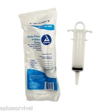 60cc Capacity Piston Irrigation Syringe Wounds First Aid Emergency Survival Kits