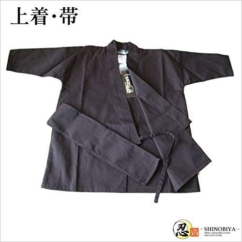 Shinobiya Japanese Men's Black Ninja costume Cosplay Set LL Size From Japan - Picture 2 of 6