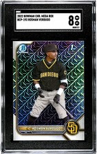 Rosman Verdugo 2022 Bowman Chrome MOJO REFRACTOR #BCP-193 SGC 8 -Padres