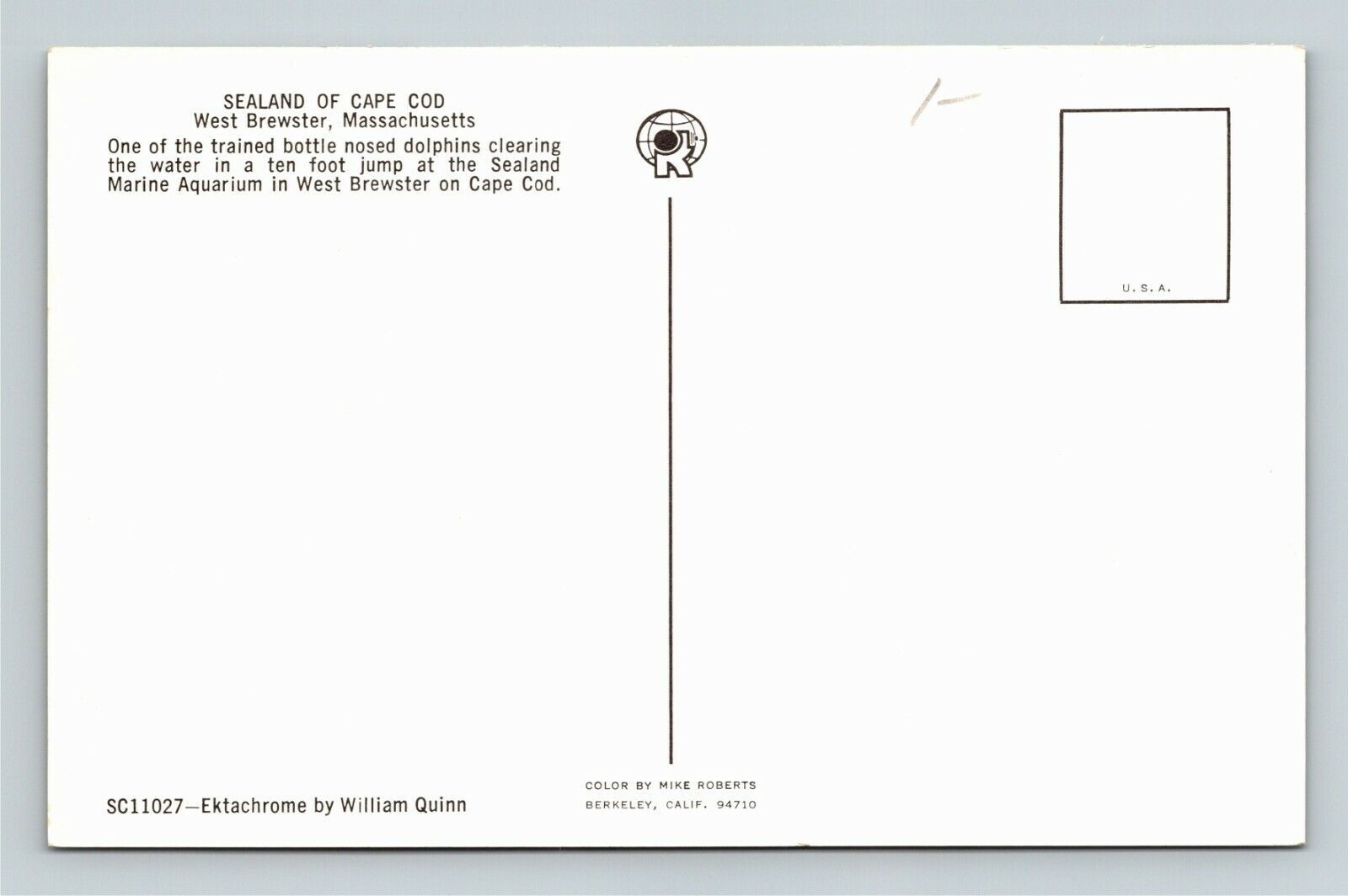 Cape Cod MAMassachusetts Sea Land Cape Cod Dolphin Tricks Vintage