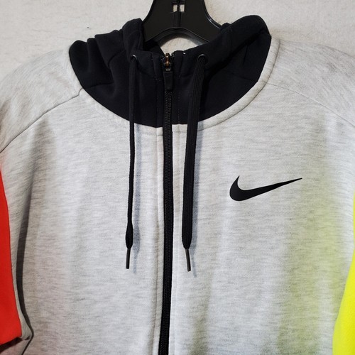 Nike Track Jacket Full Zip Fleece Hoodie Athletic Adult Large Blue Grey Multicol - Picture 4 of 10