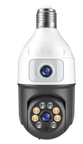 TELECAMERA LAMPADINA PTZ 1080P E27 2 OBIETTIVI DOPPIO SCHERMO ICSEE IP44 - Foto 9 di 9