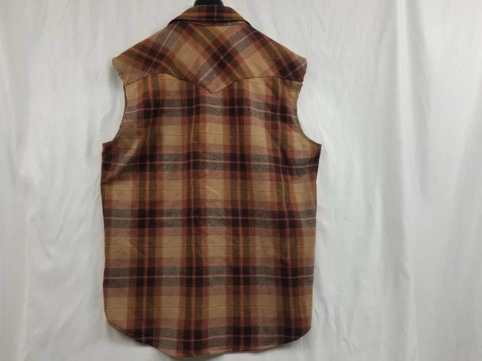 Vintage Pendleton 100% Virgin Wool Shirt Mens Large Button Sleeveless Cut Off - Image 2 of 4