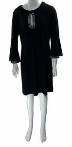 tommy hilfiger black dress with bell sleeves