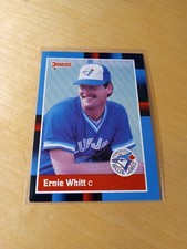 1988 DONRUSS #394 ERNIE WHITT Toronto Blue Jays Baseball Card, Catcher, IF. (VG)