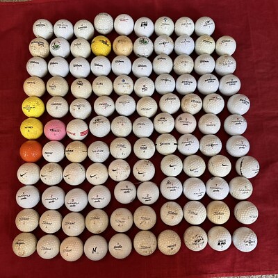 109 Golf Balls Bulk Lot Practice Used Top Flite Titelist