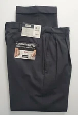NEW $90 HAGGAR Comfort Equipped Classic American Fit Dress Pants Charcoal 32x32