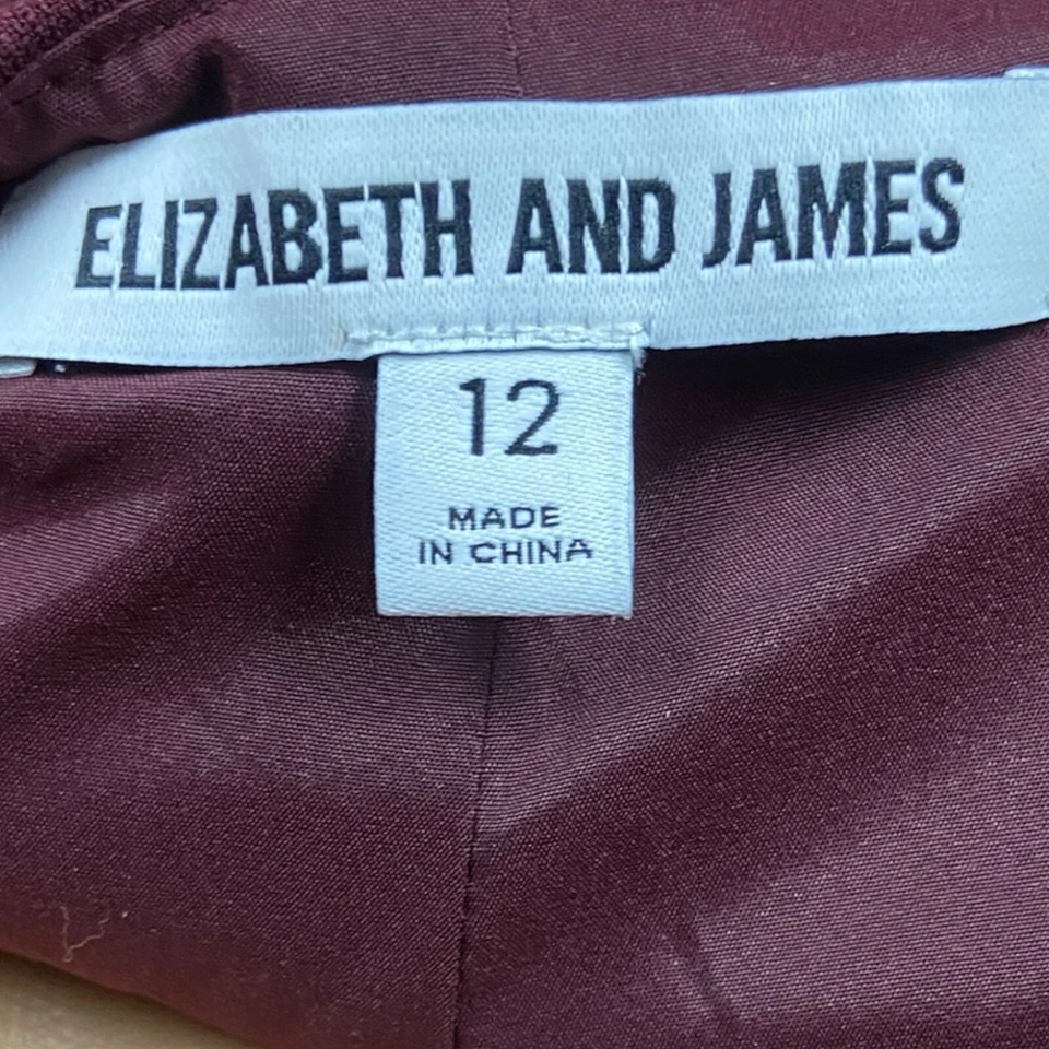 Elizabeth And James Burgundy Red Cut Out Open Back Halter Mini Dress Size 12 - Image 4 of 4