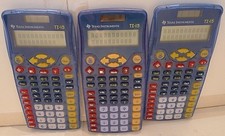 Lot of 3 Texas Instruments TI-15 Calculators Slide Covers -TESTED