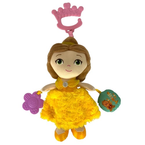 Disney Baby Belle Plush Toy With Teether Rattle Light and Sound For
