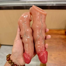 Penis Sheath Male BIGGER Sleeve Girth Reusable Condom Extender-Enlarger-Enhancer