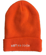 Bright Safety Orange Colored Toque Beanie Hat-One Size