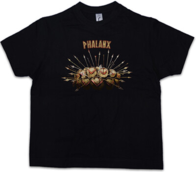 PHALANX Kids Boys T-Shirt Hoplite Sparta Spartans Shield Spear Leonidas 300