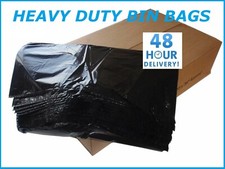 EXTRA STRONG HEAVY DUTY BLACK BIN LINERS RUBBISH BAGS WASTE REFUSE SACKS