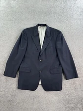 Hugo Boss Suit Jacket 42 S Blue Wool Striped Perelli Movie US Luxury Designer